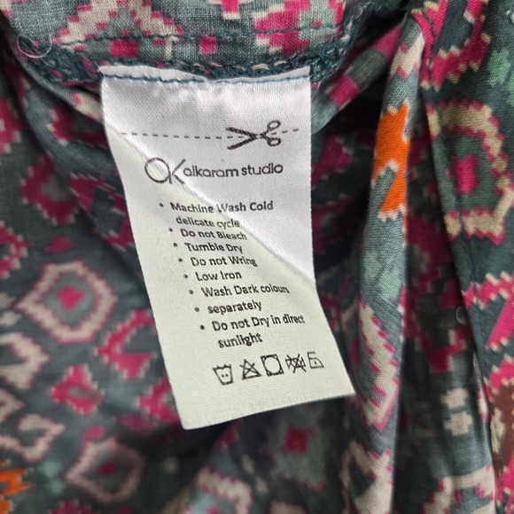 Alkaram Studio Womens Kurta 16 Semi‎ Sheer Bohemian Geometric Asia Traditional - Picture 7 of 8